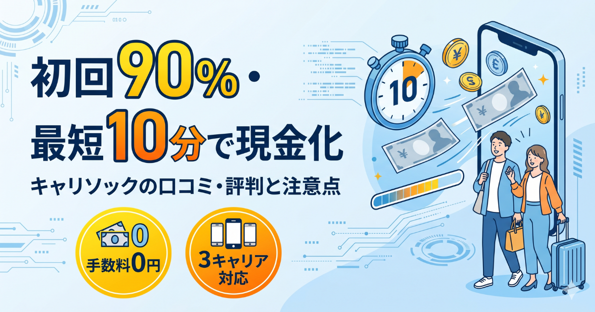 キャリソックの口コミ・評判と3つの真実・初回90%買取率の中身